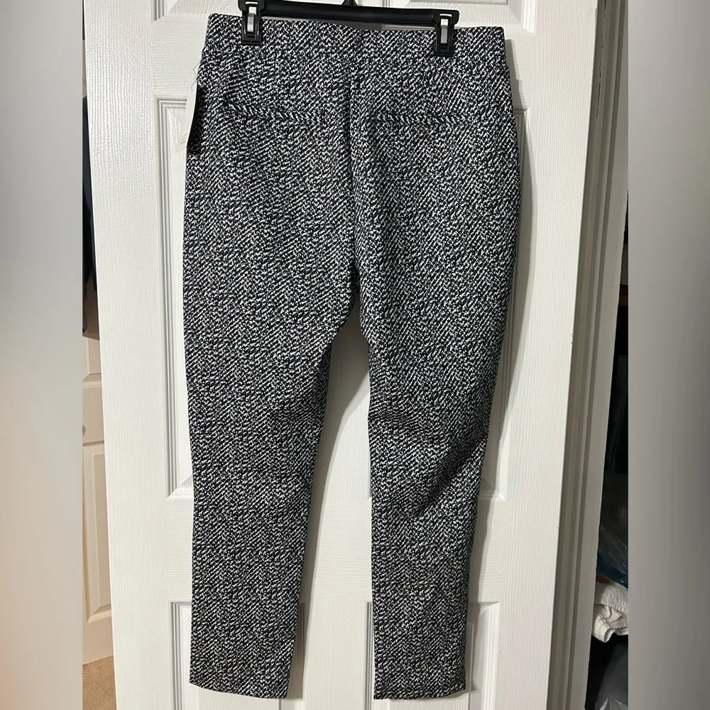 DKNY Black and White Patterned Trousers - Picture 2 of 6